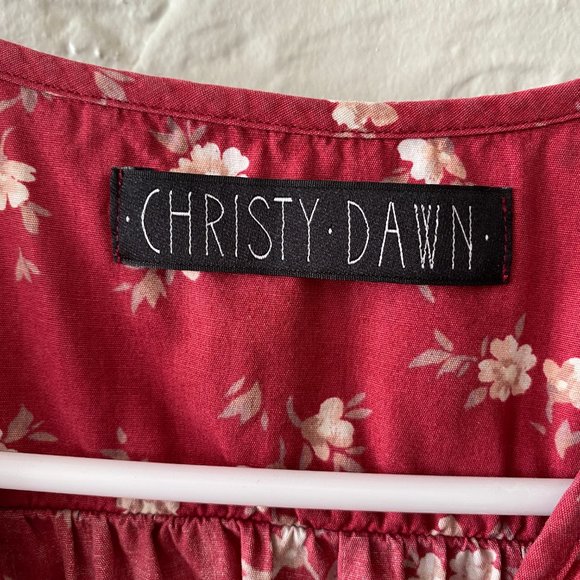 Christy Dawn Dawn Dress in red/burgundy floral, one-size (OS) - Picture 2 of 3